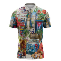 Cuba Libre Zipper Polo Shirt The Culture Of Cuba - Wonder Print Shop