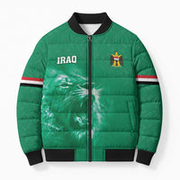 Custom Iraq Football Bomber Puffer Jacket Go Champions - Wonder Print Shop