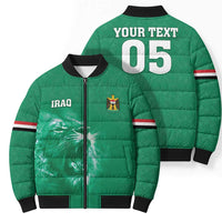Custom Iraq Football Bomber Puffer Jacket Go Champions - Wonder Print Shop