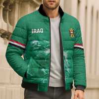 Custom Iraq Football Bomber Puffer Jacket Go Champions - Wonder Print Shop