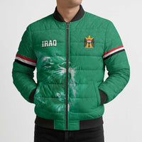 Custom Iraq Football Bomber Puffer Jacket Go Champions - Wonder Print Shop