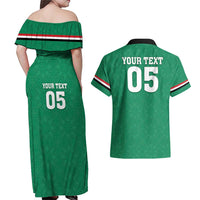 Custom Iraq Football Couples Matching Off Shoulder Maxi Dress and Hawaiian Shirt Go Champions - Wonder Print Shop