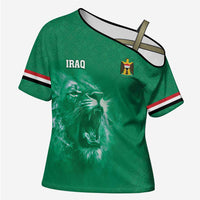 Custom Iraq Football Cross Shoulder Shirt Go Champions - Wonder Print Shop