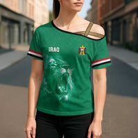 Custom Iraq Football Cross Shoulder Shirt Go Champions - Wonder Print Shop