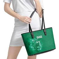 Iraq Football Leather Tote Bag Go Champions - Wonder Print Shop