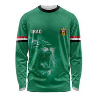 Custom Iraq Football Long Sleeve Shirt Go Champions - Wonder Print Shop