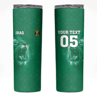 Custom Iraq Football Skinny Tumbler Go Champions - Wonder Print Shop