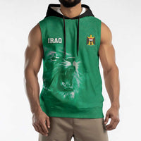 Custom Iraq Football Sleeveless Hoodie Go Champions - Wonder Print Shop