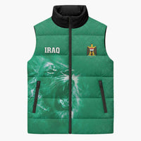 Custom Iraq Football Sleeveless Puffer Jacket Go Champions - Wonder Print Shop
