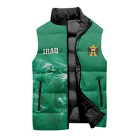 Custom Iraq Football Sleeveless Puffer Jacket Go Champions - Wonder Print Shop