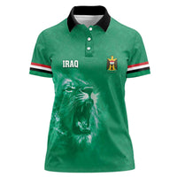 Custom Iraq Football Women Polo Shirt Go Champions - Wonder Print Shop