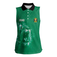 Custom Iraq Football Women Sleeveless Polo Shirt Go Champions - Wonder Print Shop