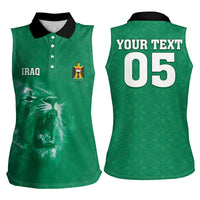 Custom Iraq Football Women Sleeveless Polo Shirt Go Champions - Wonder Print Shop