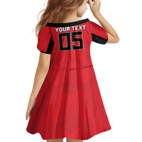 Custom Hong Kong Football Family Matching Off The Shoulder Long Sleeve Dress and Hawaiian Shirt Go Champions - Wonder Print Shop