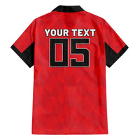 Custom Hong Kong Football Family Matching Off The Shoulder Long Sleeve Dress and Hawaiian Shirt Go Champions - Wonder Print Shop