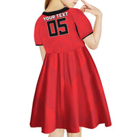 Custom Hong Kong Football Kid Short Sleeve Dress Go Champions - Wonder Print Shop