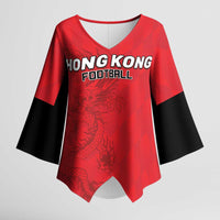 Custom Hong Kong Football Kimono Sleeve Blouse Go Champions - Wonder Print Shop