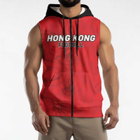 Custom Hong Kong Football Sleeveless Zip Hoodie Go Champions - Wonder Print Shop