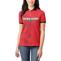 Custom Hong Kong Football Women Polo Shirt Go Champions - Wonder Print Shop