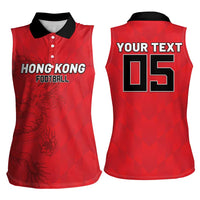 Custom Hong Kong Football Women Sleeveless Polo Shirt Go Champions - Wonder Print Shop