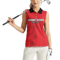 Custom Hong Kong Football Women Sleeveless Polo Shirt Go Champions - Wonder Print Shop
