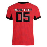 Custom Hong Kong Football Women V-Neck T-Shirt Go Champions - Wonder Print Shop