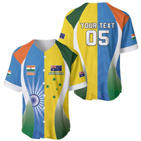 Custom India Vs Australia Cricket Baseball Jersey Final Matchup - Wonder Print Shop