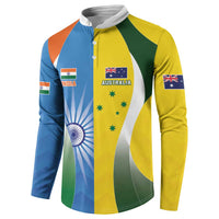 Custom India Vs Australia Cricket Button Sweatshirt Final Matchup - Wonder Print Shop