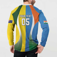 Custom India Vs Australia Cricket Button Sweatshirt Final Matchup - Wonder Print Shop