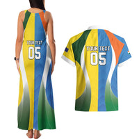 Custom India Vs Australia Cricket Couples Matching Tank Maxi Dress and Hawaiian Shirt Final Matchup - Wonder Print Shop