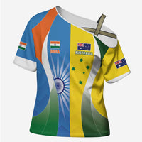 Custom India Vs Australia Cricket Cross Shoulder Shirt Final Matchup - Wonder Print Shop
