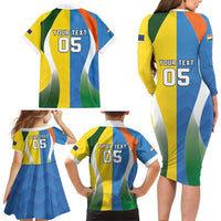 Custom India Vs Australia Cricket Family Matching Long Sleeve Bodycon Dress and Hawaiian Shirt Final Matchup - Wonder Print Shop
