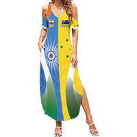 Custom India Vs Australia Cricket Family Matching Summer Maxi Dress and Hawaiian Shirt Final Matchup - Wonder Print Shop