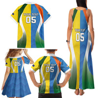 Custom India Vs Australia Cricket Family Matching Tank Maxi Dress and Hawaiian Shirt Final Matchup - Wonder Print Shop