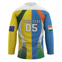 Custom India Vs Australia Cricket Hockey Jersey Final Matchup - Wonder Print Shop