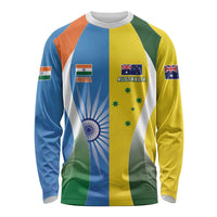 Custom India Vs Australia Cricket Long Sleeve Shirt Final Matchup - Wonder Print Shop