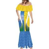 Custom India Vs Australia Cricket Mermaid Dress Final Matchup - Wonder Print Shop