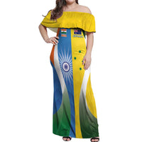 Custom India Vs Australia Cricket Off Shoulder Maxi Dress Final Matchup - Wonder Print Shop