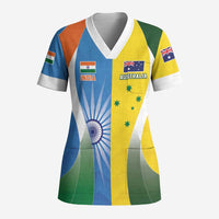 Custom India Vs Australia Cricket Scrub Top Final Matchup - Wonder Print Shop