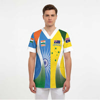 Custom India Vs Australia Cricket Scrub Top Final Matchup - Wonder Print Shop
