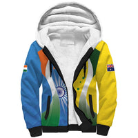 Custom India Vs Australia Cricket Sherpa Hoodie Final Matchup - Wonder Print Shop