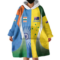 Custom India Vs Australia Cricket Wearable Blanket Hoodie Final Matchup - Wonder Print Shop