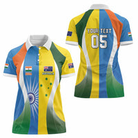 Custom India Vs Australia Cricket Women Polo Shirt Final Matchup - Wonder Print Shop