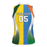 Custom India Vs Australia Cricket Women Sleeveless Polo Shirt Final Matchup - Wonder Print Shop