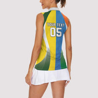 Custom India Vs Australia Cricket Women Sleeveless Polo Shirt Final Matchup - Wonder Print Shop