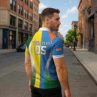 Custom India Vs Australia Cricket Zipper Polo Shirt Final Matchup - Wonder Print Shop