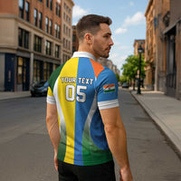 Custom India Vs Australia Cricket Zipper Polo Shirt Final Matchup - Wonder Print Shop