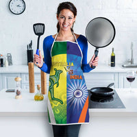 Australia And India Cricket Apron Ashoka Chakra With Aboriginal - Wonder Print Shop