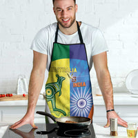 Australia And India Cricket Apron Ashoka Chakra With Aboriginal - Wonder Print Shop