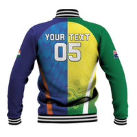 Custom Australia And India Cricket Baseball Jacket Ashoka Chakra With Aboriginal - Wonder Print Shop